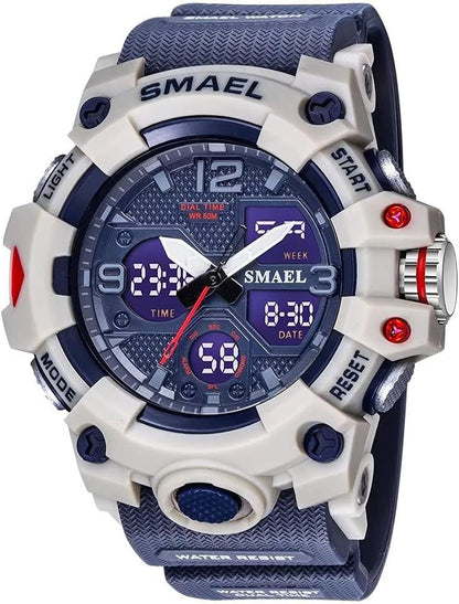 Skorter | Men's waterproof sports wristwatch with date and multifunction LED alarm stopwatch