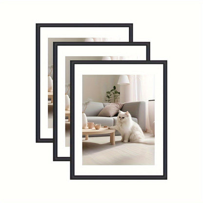 Skorter | 3 pcs Frame - Frame for Wall and Table Decoration, For Art Decoration, Birthday Gifts, Home and Office Space, Mother's Day, New Year, Easter Gift, Black, Rectangular