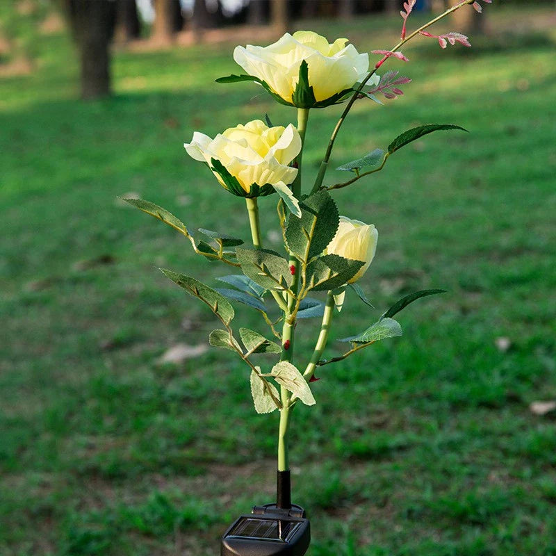 Skorter | Solar-powered rose lights – garden stakes with solar panel for decorative lighting