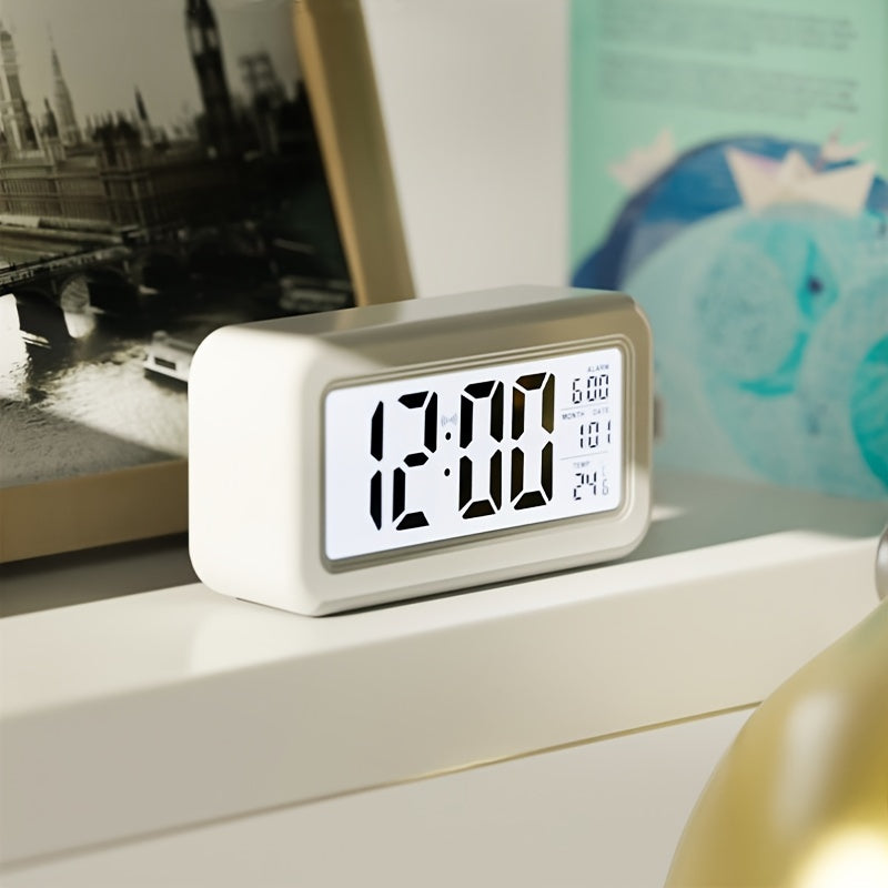 Skorter | Digital Alarm Clock with LCD Screen - Date and Temperature Display