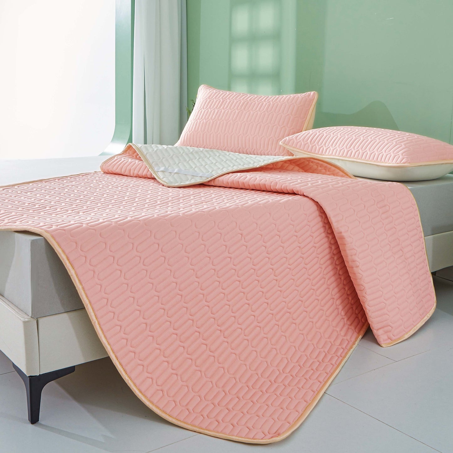 Skorter | Cool Latex Mat - 2/3 pieces summer cool latex mat set for bedroom or dorm room, Breathable and Foldable