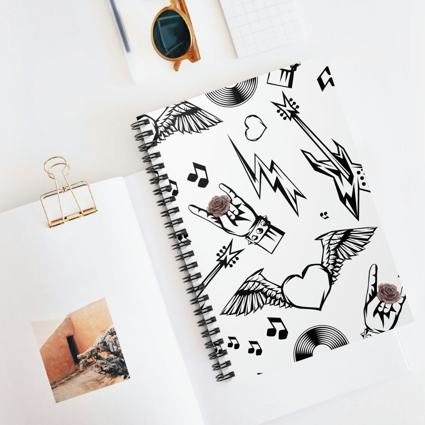 Skorter | and Roses Spiral Notebook