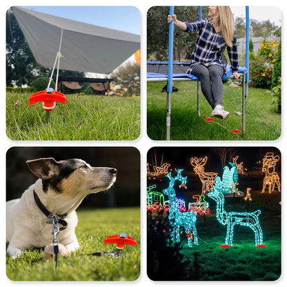 Skorter | 8" Screw in Tent Stakes - Ground Anchors Screw in