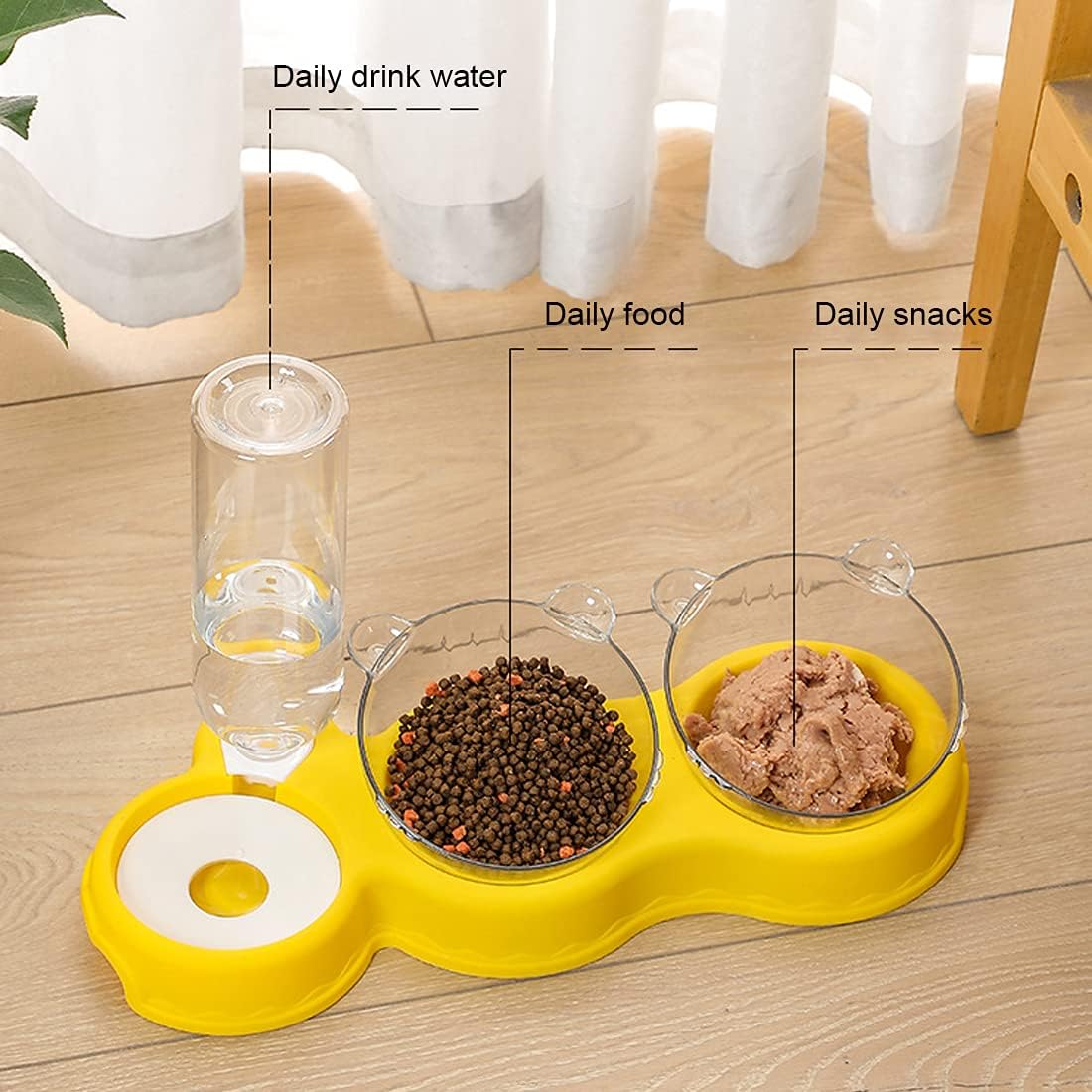 Skorter | FEASTFLOW – 3-in-1 Elevated Feeding Station with Automatic Water Dispenser