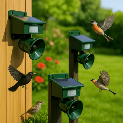Skorter | FEATHERBLOCK – Motion-Activated Bird Repeller for Quiet & Clean Outdoor Spaces