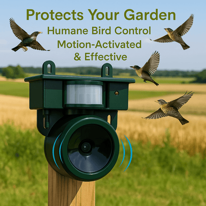 Skorter | FEATHERBLOCK – Motion-Activated Bird Repeller for Quiet & Clean Outdoor Spaces