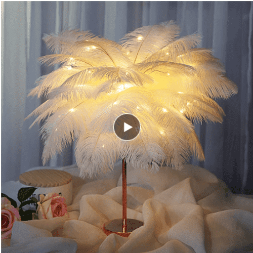 Skorter | Feather Table Lamp Desk Lamps