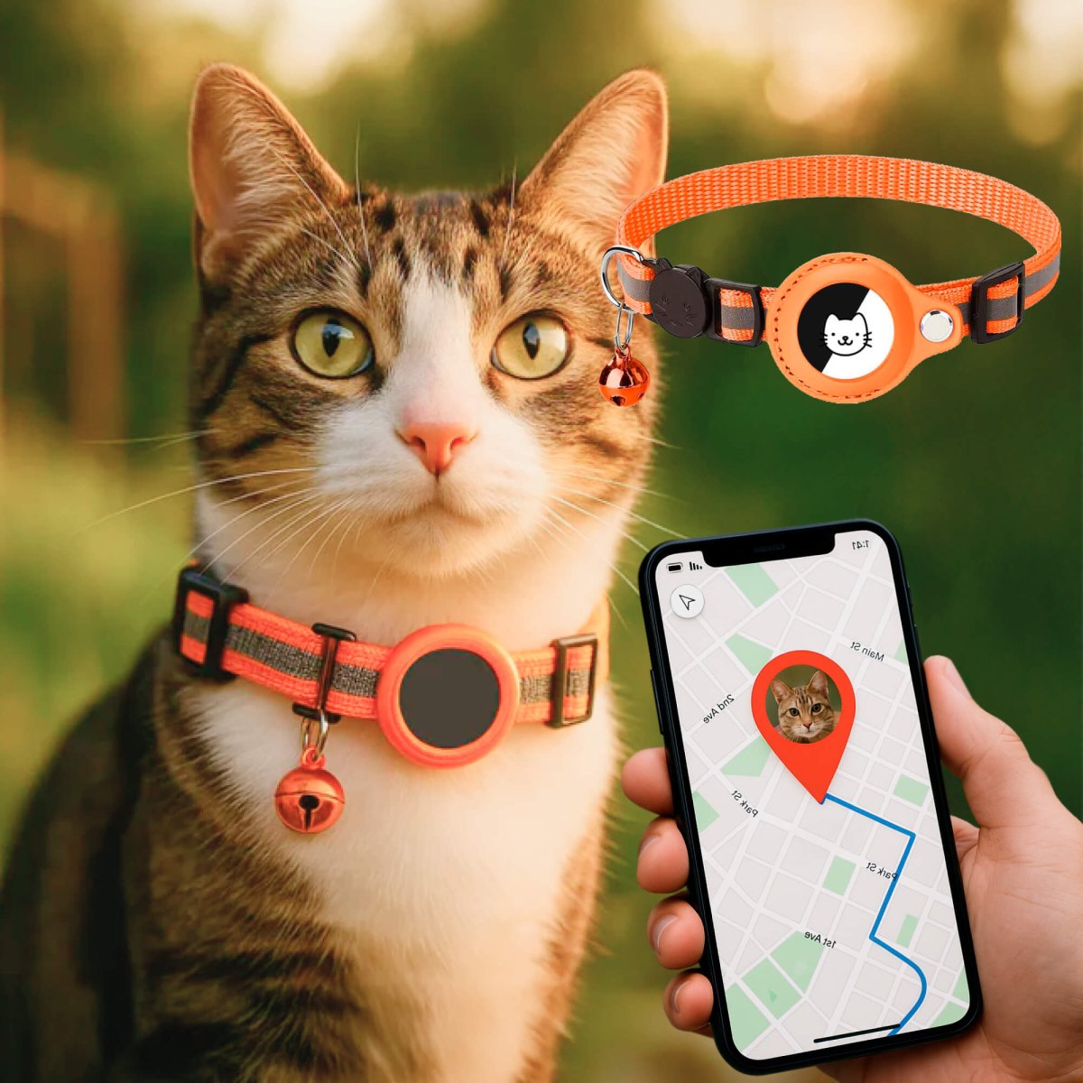 Skorter | FELITRACK – Cat GPS Tracker Collar with Reflective Design