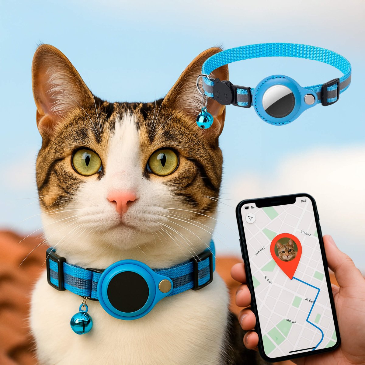 Skorter | FELITRACK – Cat GPS Tracker Collar with Reflective Design