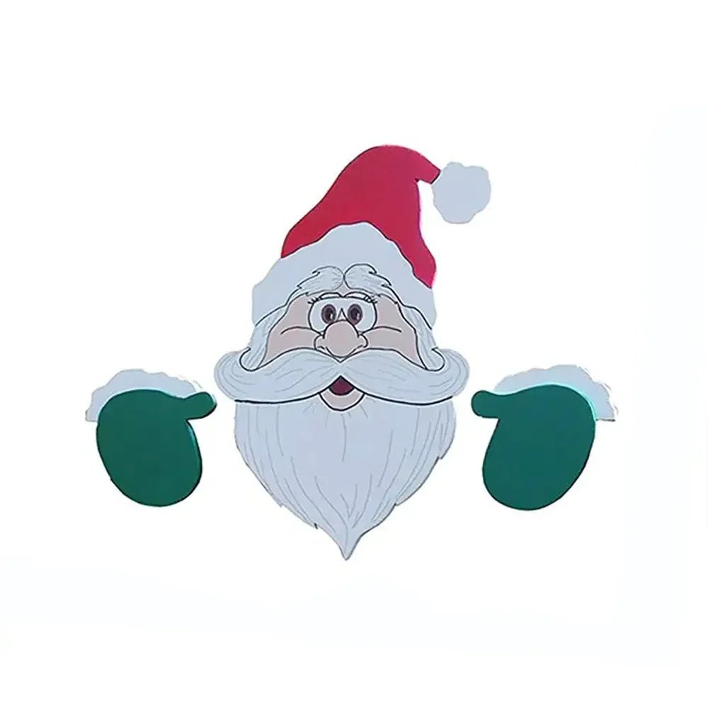 Skorter | Fence Panel Christmas Decor – Adorable Santa, Snowman, and Reindeer Peekers for Whimsical Indoor and Outdoor Christmas Charm