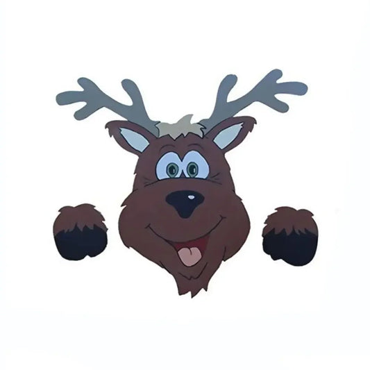 Skorter | Fence Panel Christmas Decor – Adorable Santa, Snowman, and Reindeer Peekers for Whimsical Indoor and Outdoor Christmas Charm