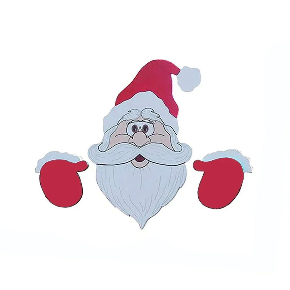 Skorter | Fence Panel Christmas Decor – Adorable Santa, Snowman, and Reindeer Peekers for Whimsical Indoor and Outdoor Christmas Charm