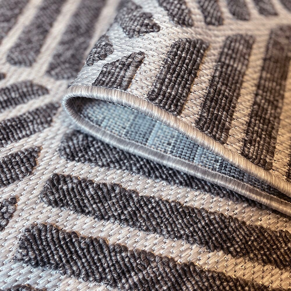 Skorter | Fensham Dark Gray Geometric Indoor / Outdoor Rug