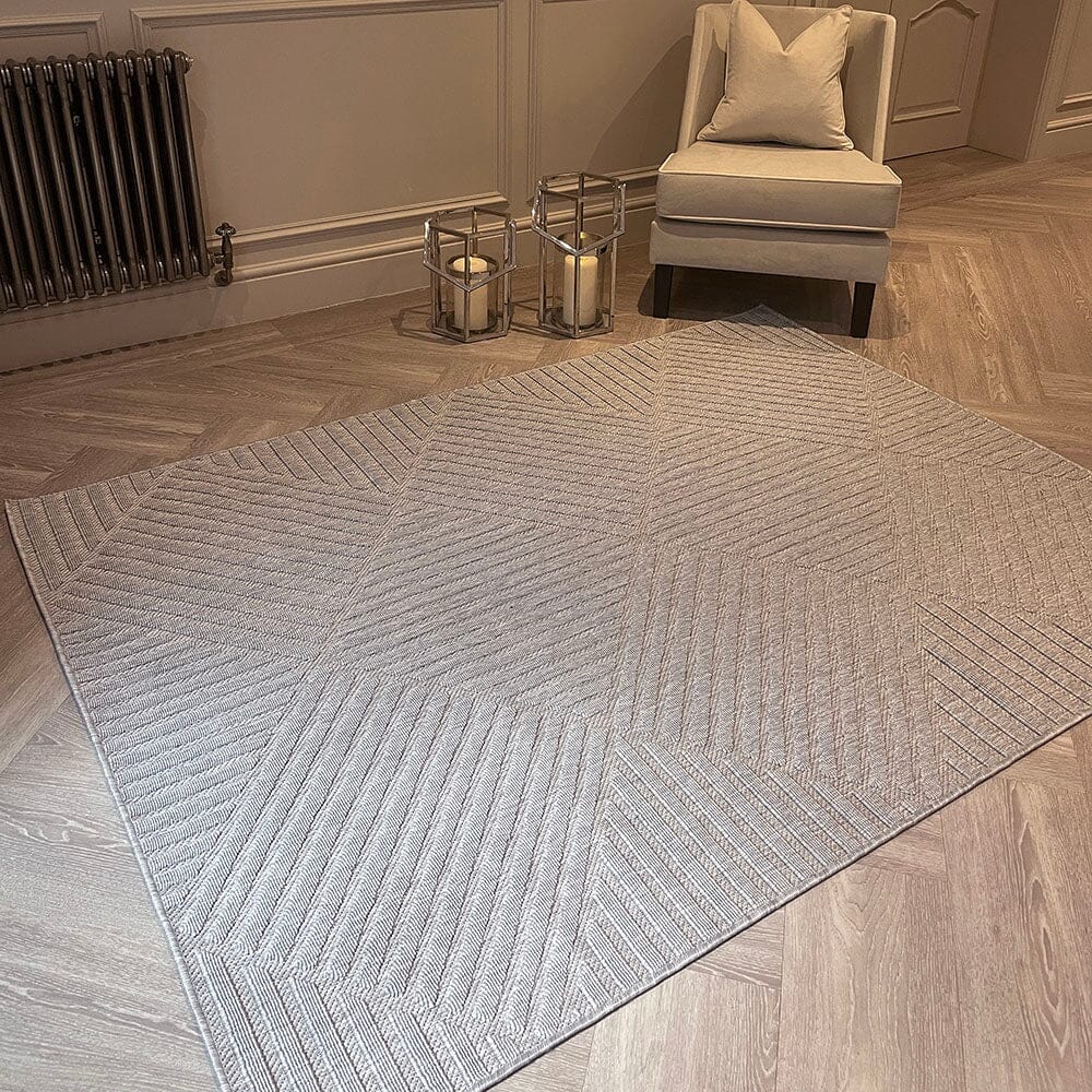 Skorter | Fensham Grey Geometric Indoor / Outdoor Rug