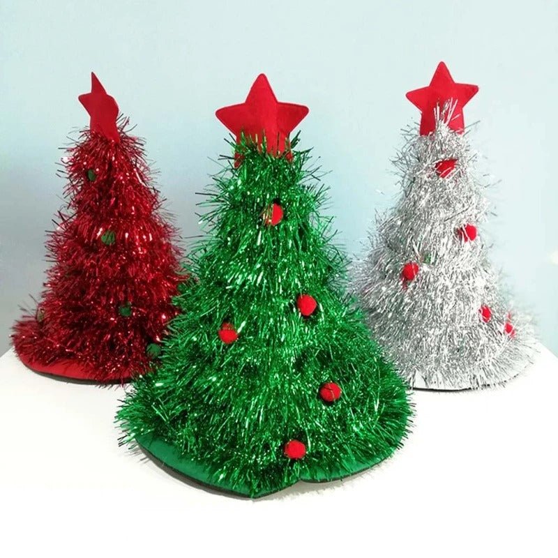 Skorter | Festive Christmas Tree Hat - Holiday Theme Hat, Santa Hats