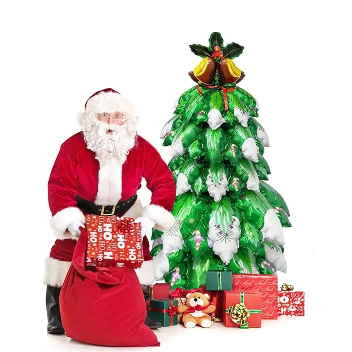 Skorter | Festive Standing Christmas Tree Balloon – Shimmering Aluminum Film Decoration for Holiday Parties & Cheerful Home Décor