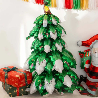 Skorter | Festive Standing Christmas Tree Balloon – Shimmering Aluminum Film Decoration for Holiday Parties & Cheerful Home Décor
