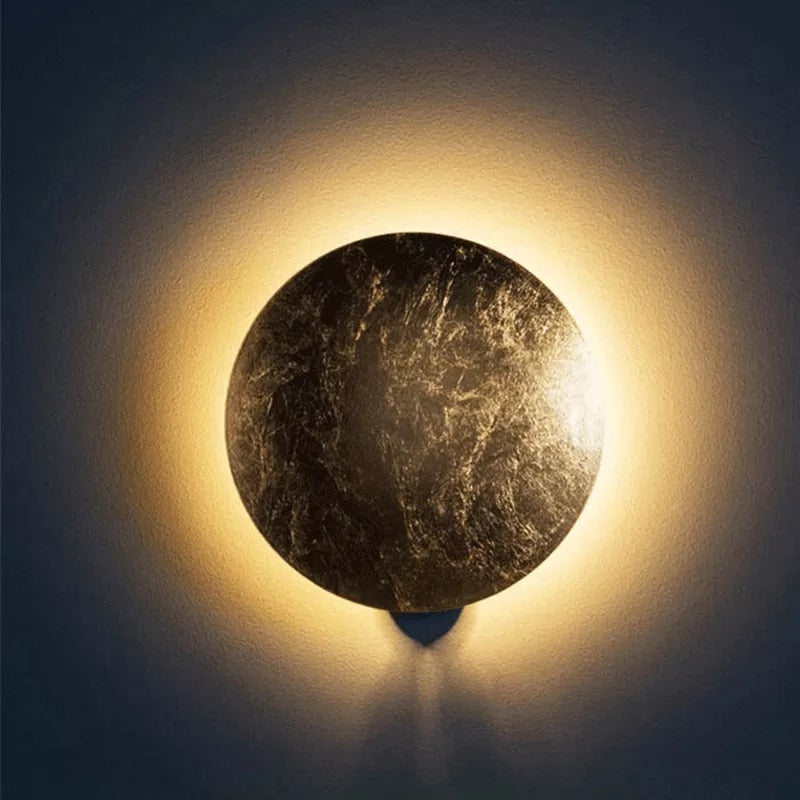 Skorter | GoldVeil - Nordic Modern Creativity Bedroom Eclipse LED Art Wall Sconce Lamp