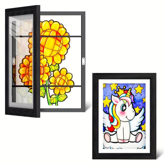 Skorter | 1 Piece Flip Picture Frame - A4 Size Magnetic Picture Frame for Living Room, Office and Gifts