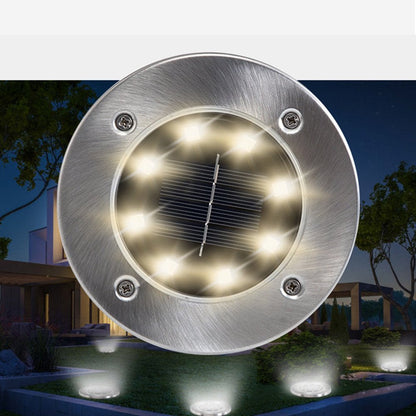 Skørter | 4 Pack Solar Lights 8 LED Solar Lights Outdoor Solar-Powered Garden Lights Waterproof Recessed Lights for Patio Path Garden Lawn Courtyard Driveway Patio Walkway