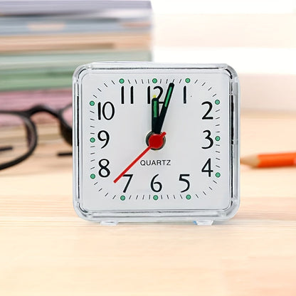 Skorter | TimeSquare - Enkel vit fyrkantig väckarklocka för sovrum och kontor