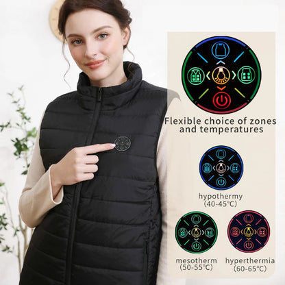 Skorter | 9-Zone USB Heated Vest | Rechargeable, Adjustable Heat Control & Ideal for Outdoor Activities