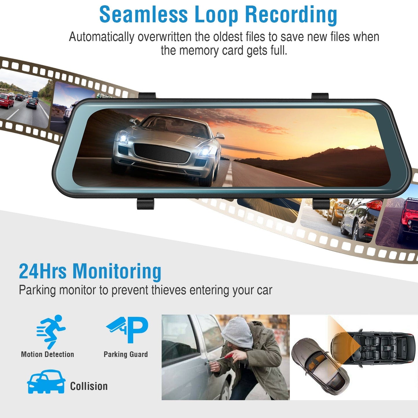 Skorter | FHD 1080P Car DVR Dash Camera with G-Sensor