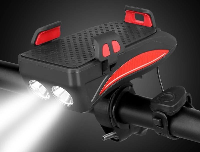 Skorter | 4-in-1 Bike Phone Holder with Powerbank, Light & Horn