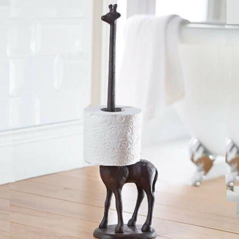 Skorter | Cast Iron Giraffe Toilet Paper Holder