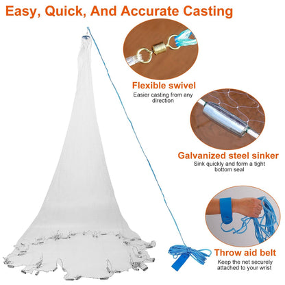 Skorter | Fishing Cast Net Bait Capture Heavy Equipment