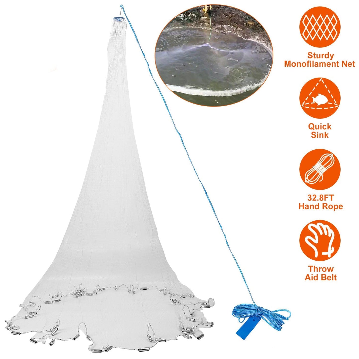 Skorter | Fishing Cast Net Bait Capture Heavy Equipment