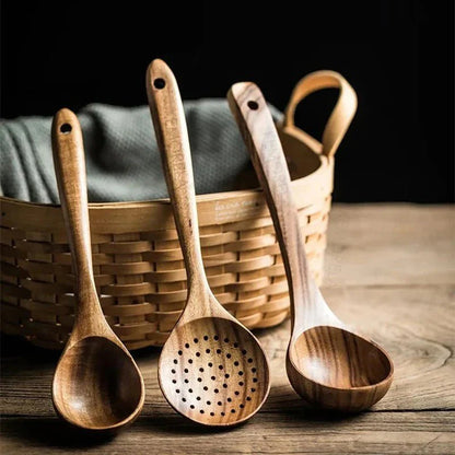 Skorter | FJORDFLAME SET – Sustainable 5-Piece Teak Wood Kitchen Utensil Set