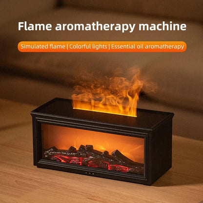 Skorter | FlameAura – Aromatherapy Fireplace Diffuser with 7 LED Colors
