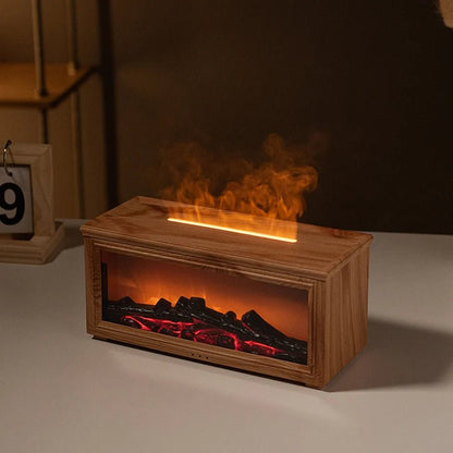 Skorter | FlameAura – Aromatherapy Fireplace Diffuser with 7 LED Colors