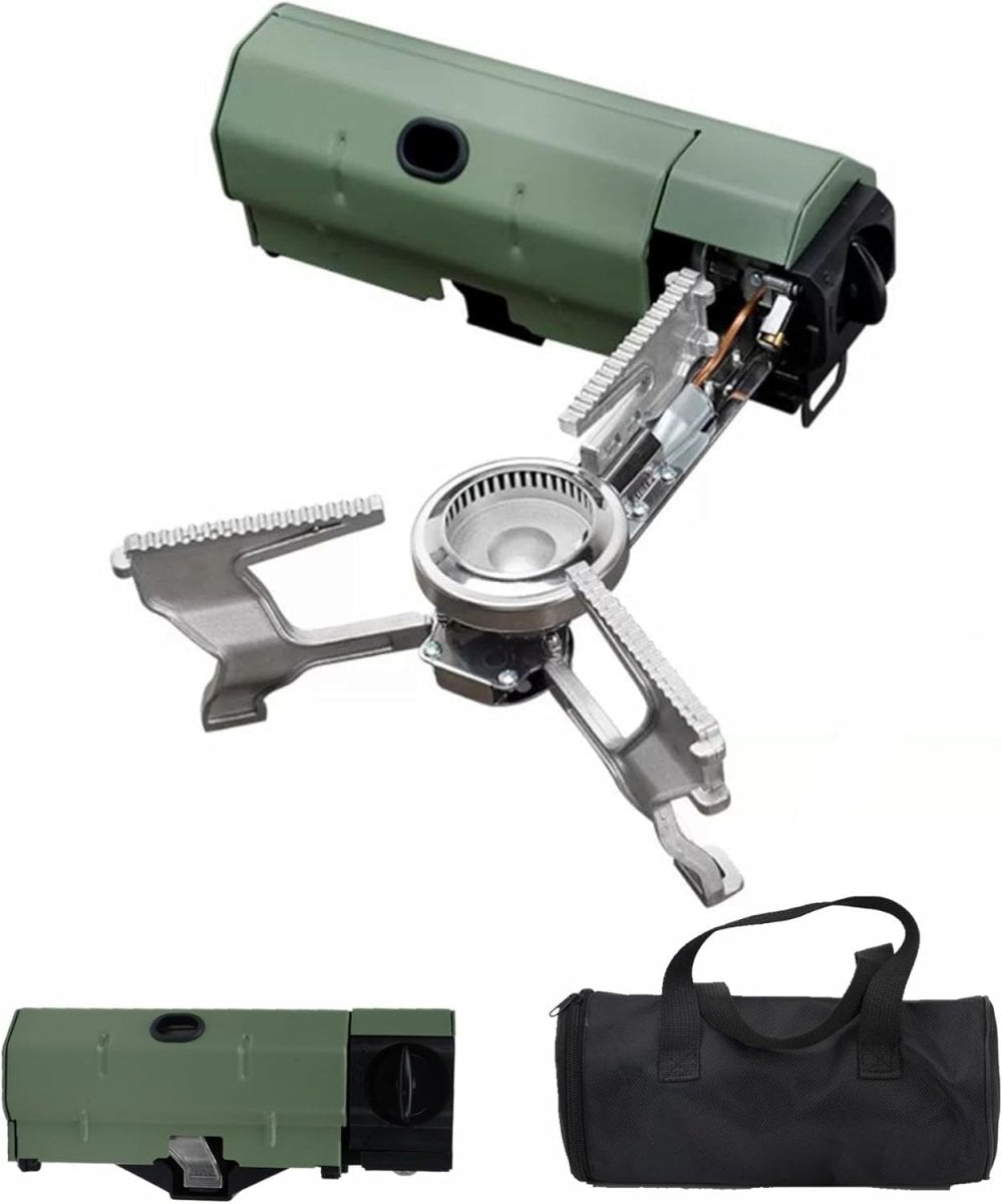 Skorter | FLAMECAMP – Portable Butane Camping Stove with Storage Bag & Gas Bottle