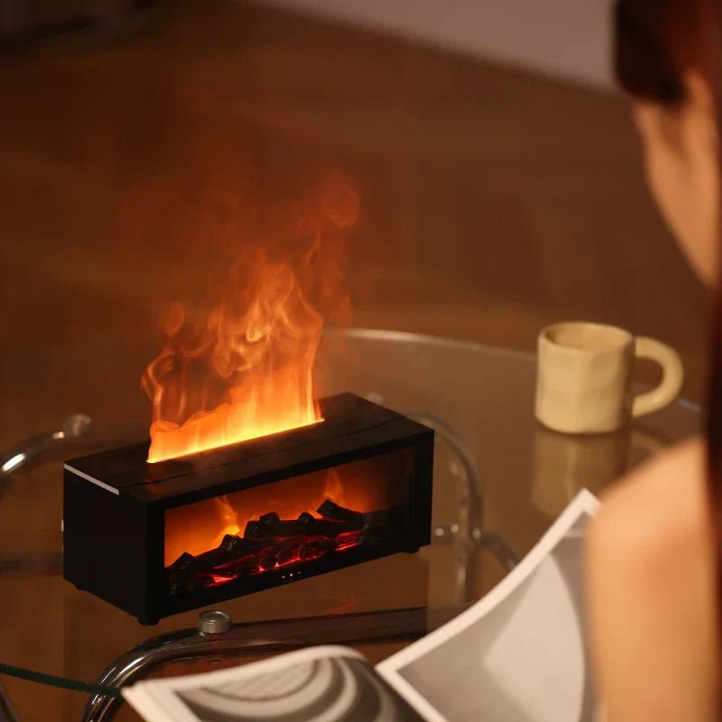 Skorter | FlameMist – Aromatherapy Humidifier with Flame Effect and LED Light
