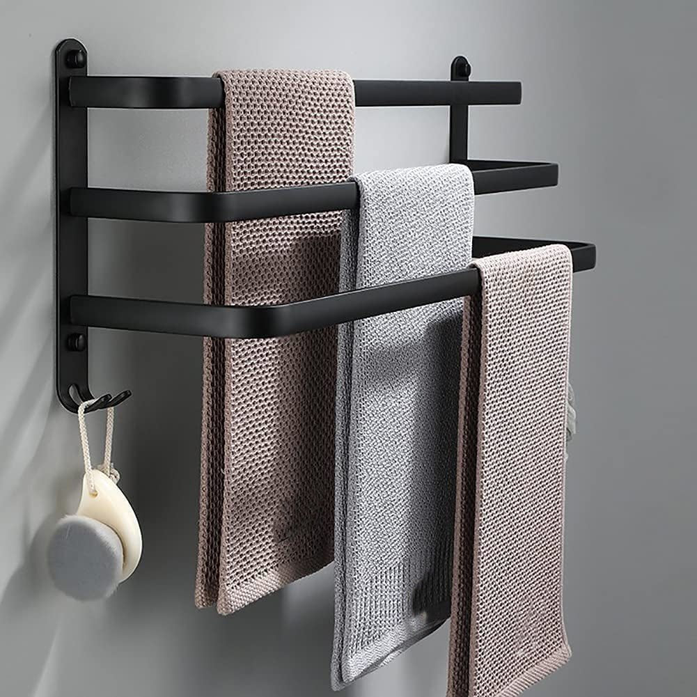 Skorter | FlexRack – Wall-Mounted Aluminum Bathroom Shelf with 3 Crossbars