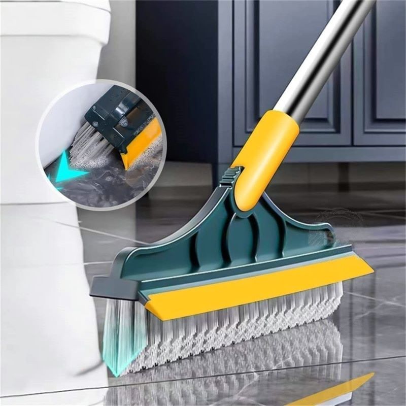 Skorter | FlexSweep Brush – 2-in-1 Cleaning Brush with Scraper for Floors and Tiles