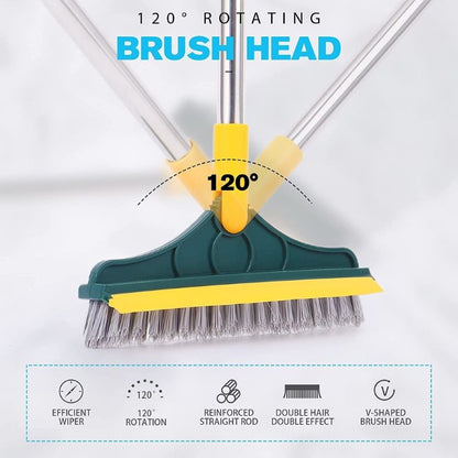 Skorter | FlexSweep Brush – 2-in-1 Cleaning Brush with Scraper for Floors and Tiles