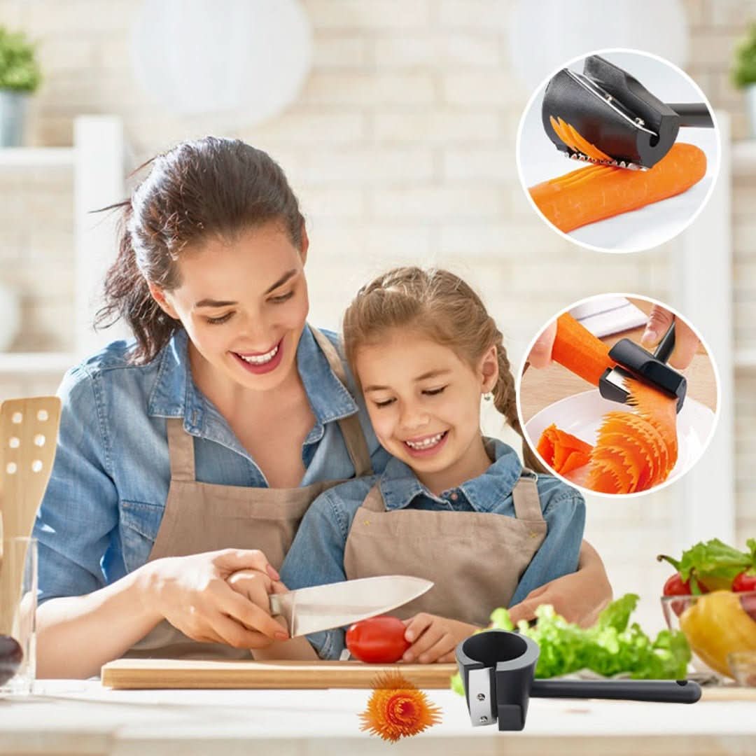 Skorter | Flower Roller | Spiral-shaped For Vegetables & Fruit