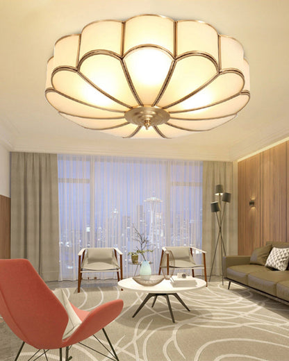 Flower Shape Glass Recessed Ceiling Light - SKØRTER