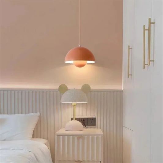Flowerpot pendant lamp Modern color light LED Dining Room suspension metal Decor Indoor coffee shop home cute night light - SKØRTER