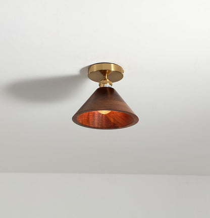 Flush Mount Wooden Ceiling Light - SKØRTER