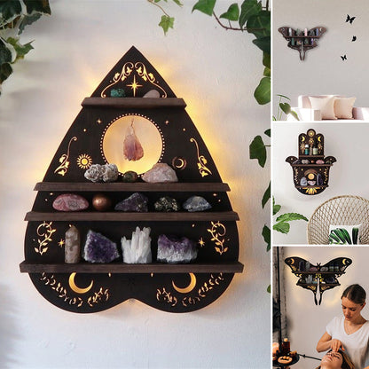 skorter | Luna Moth Lamp Crystal Shelves