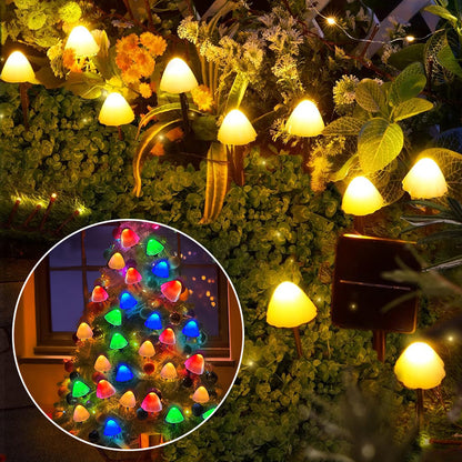 Skorter | LED Solar String Lights Ground Stake Mushroom Lights