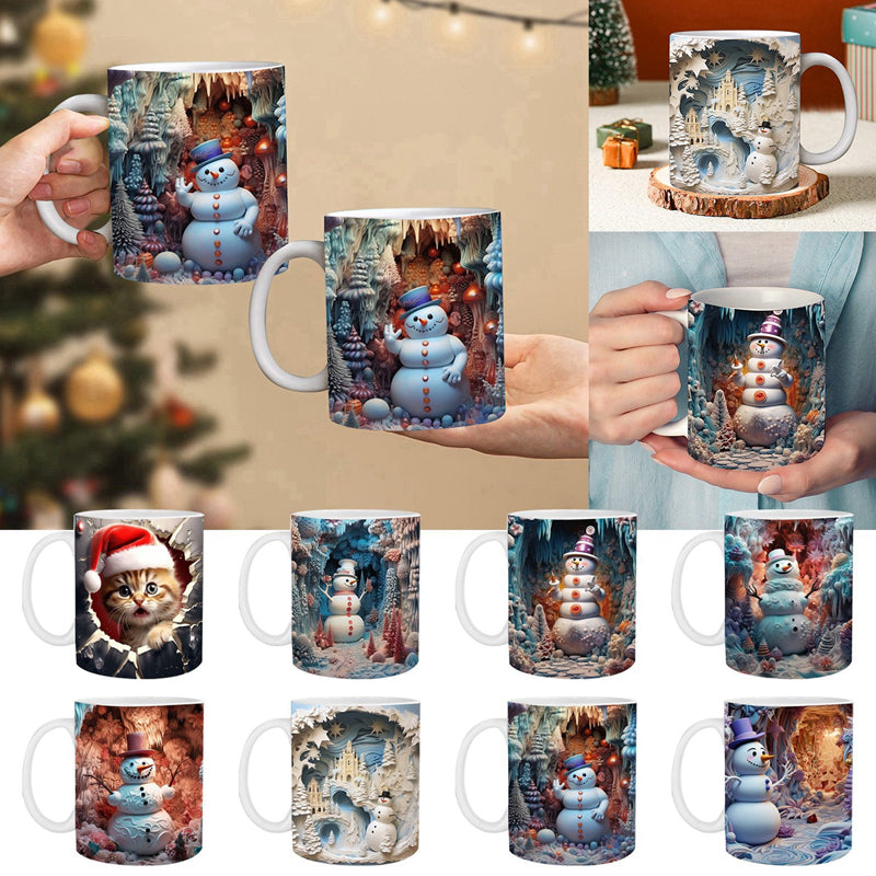 skorter | 3d Christmas Snowman Mug