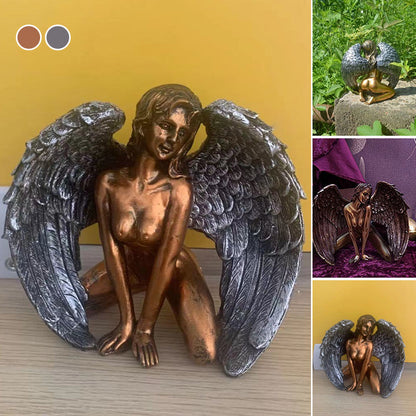 skorter | Art Angel Female Woman Wings Kneeling Cloak Hat