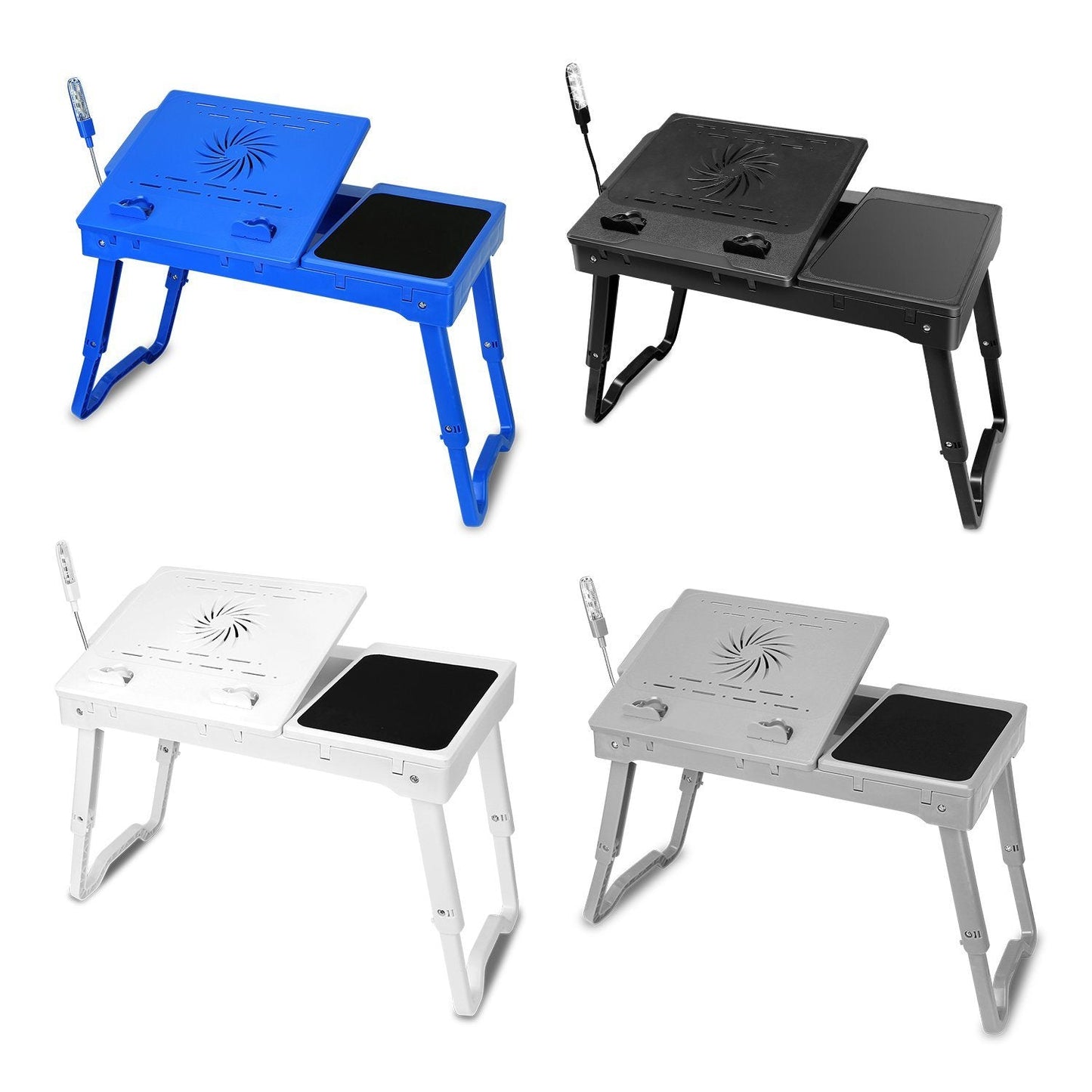 Skorter | Folding Laptop Desk Bed Notebook Table with Cooling Fan Mouse Pad