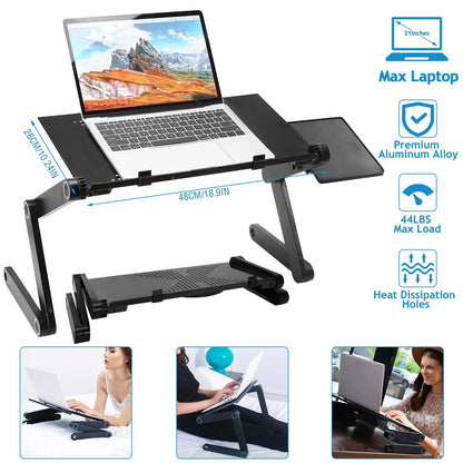 Skorter | Folding Laptop Table Bed Notebook Desk with Mouse Pad