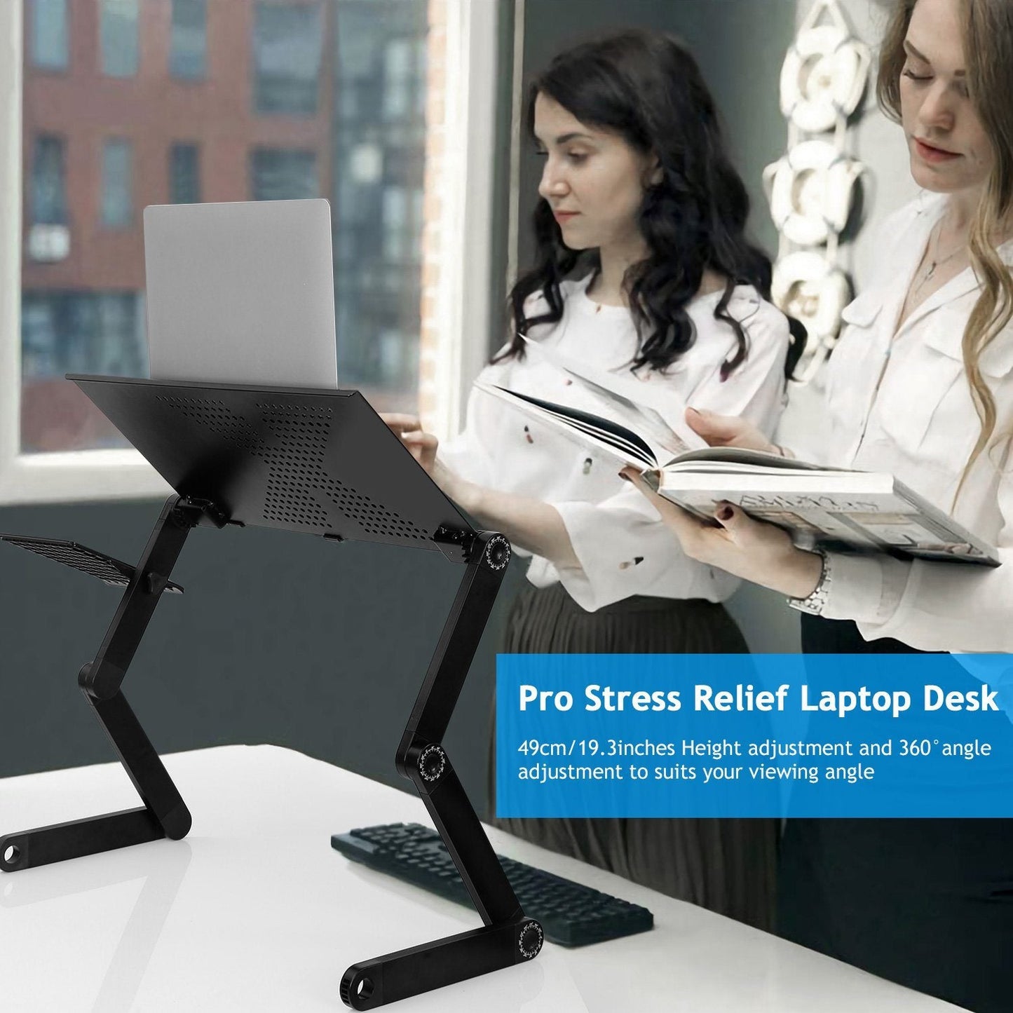 Skorter | Folding Laptop Table Bed Notebook Desk with Mouse Pad